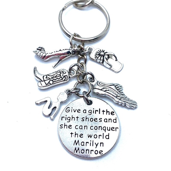 Shoe Pin Up Girl Keychain Bag Charm Graduation Promotion Birthday Gift - Picture 3 of 6